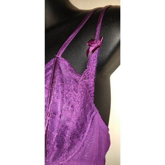 Vintage Y2K Babydoll Slip Dress M Morgan Taylor Purple Nightie Boysenberry NWT - Picture 13 of 15